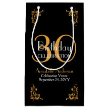 Moderno Vintage Retro Black Dourado aniversário de