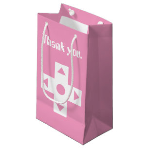 Sacola Para Presentes Pequena Modo Multijogador no Saco de Presente Rosa Petal