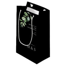 Monograma Eucalyptus Obrigados Negra Casamento