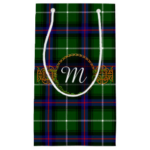 Sacola Para Presentes Pequena Monograma MacDonald do Tartan das ilhas
