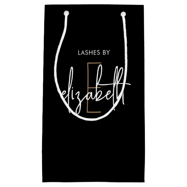 Sacola Para Presentes Pequena Monogramas Beauty Lashes (Frente)