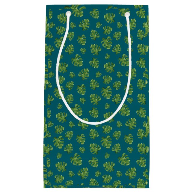Sacola Para Presentes Pequena Monstera Leaf Gift Bag (Frente)