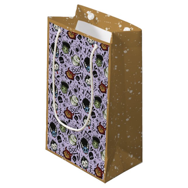 Sacola Para Presentes Pequena Monstros Universais- Roxo (Frente inclinada)