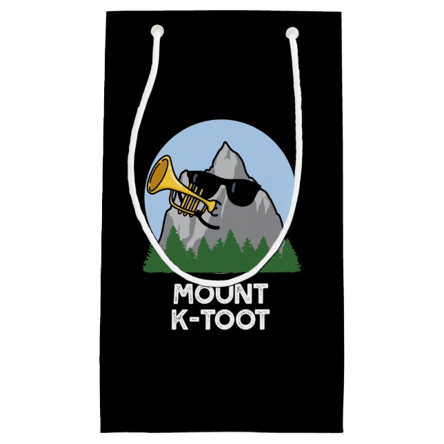 Sacola Para Presentes Pequena Monte K-Toot Funny Mountain Pun Dark BG (Frente)