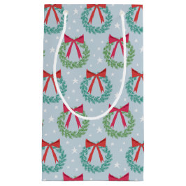 Sacola Para Presentes Pequena Mortes de Natal no inverno com Arcos Retroinspirad