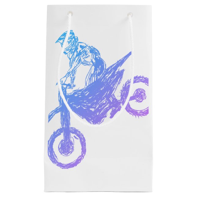 Sacola Para Presentes Pequena Motocross (Frente)