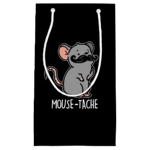 Sacola Para Presentes Pequena Mouse Engraçado Engraçado Pun Dark BG