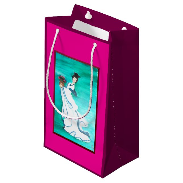 Sacola Para Presentes Pequena Mulher Oriental Gift Bag (Frente inclinada)