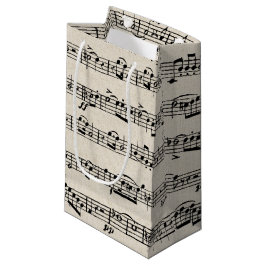 Sacola Para Presentes Pequena Música de Folha