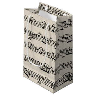 Sacola Para Presentes Pequena Música de Folha