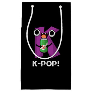 Sacola Para Presentes Pequena Música engraçada do K-Pop Soda Pop Pun Dark BG