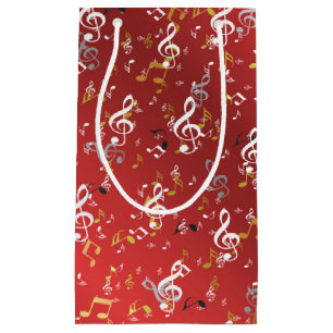 Sacola Para Presentes Pequena música, música, nota, branco, melodia, clf, som,
