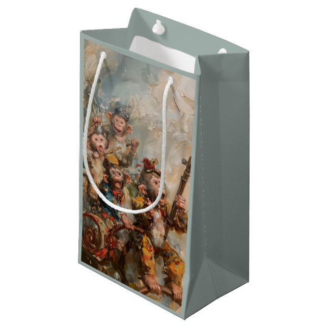 Sacola Para Presentes Pequena Músicos - Saco do Presente (Frente inclinada)