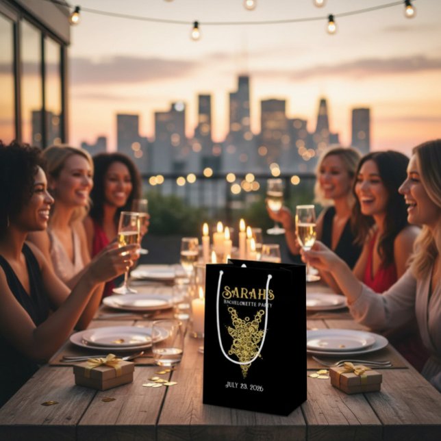 Sacola Para Presentes Pequena Mystic Tarot Obrigado à Despedida de Solteira  (Criador carregado)