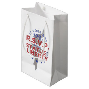 Sacola Para Presentes Pequena Não Diz RSVP na Estátua da Liberdade