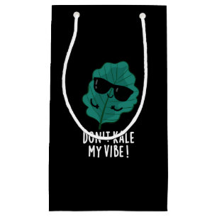 Sacola Para Presentes Pequena Não mate minha vibe Engraçado Veggie Pun Dark BG