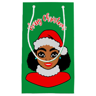Sacola Para Presentes Pequena Natal de Afffs Black Papai Noel