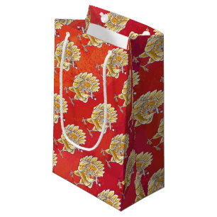 Sacola Para Presentes Pequena Natal De Frango Em Vermelho