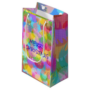 SACOLA PARA PRESENTES PEQUENA NATAL DE MERCADORIAS PERSONALIZADO E COM COR ESPAR