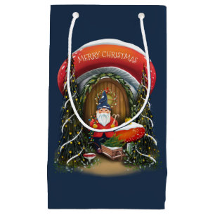 Sacola Para Presentes Pequena Natal Gnomo Holiday