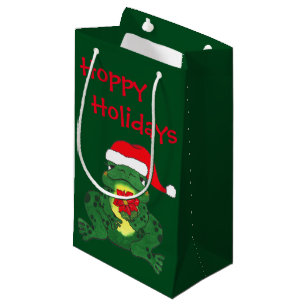 Sacola Para Presentes Pequena Natal Hoppy do sapo - saco do presente