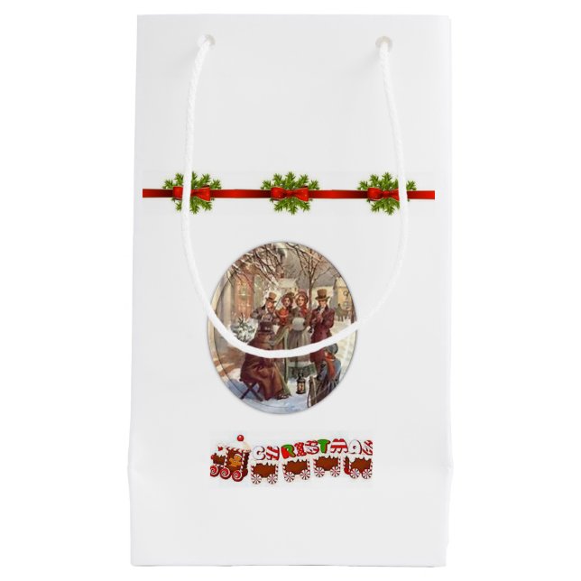 Sacola Para Presentes Pequena Natal para o presente Bag (Frente)