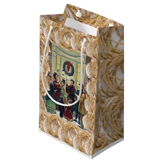 Sacola Para Presentes Pequena Natal para o presente Bag (Frente inclinada)