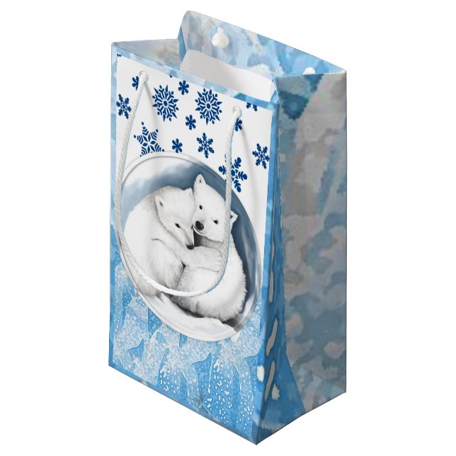 Sacola Para Presentes Pequena Natal para o presente Bag (Frente inclinada)