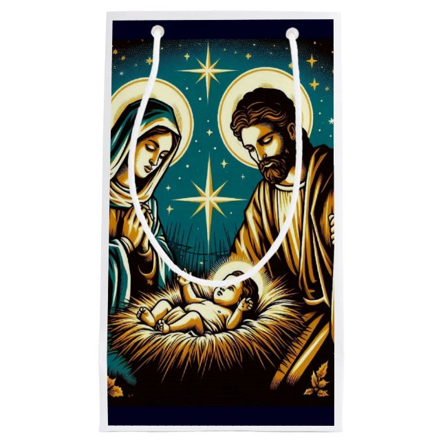 Sacola Para Presentes Pequena Natividade (Frente)