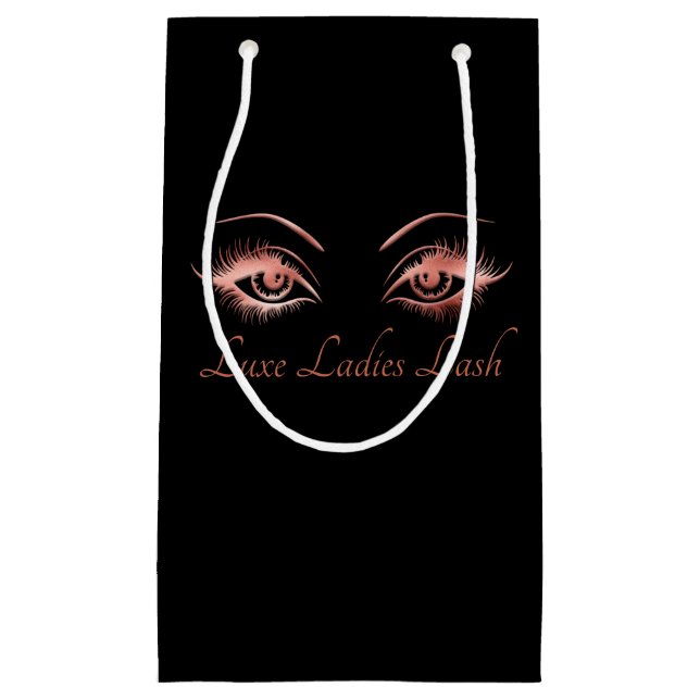 Sacola Para Presentes Pequena Negócio da beleza dos chicotes das testas da (Frente)