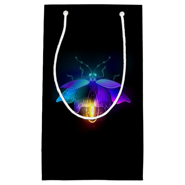 Sacola Para Presentes Pequena Neon Firefly a preto (Frente)