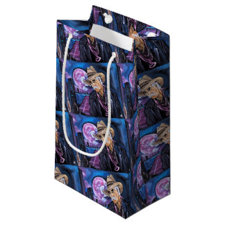 Sacola Para Presentes Pequena Neon Moon Painting by Alfred Fox