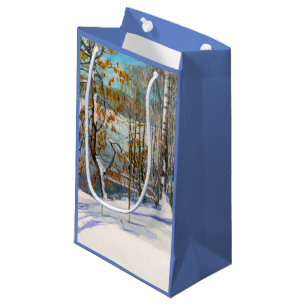 Sacola Para Presentes Pequena Neve caiu