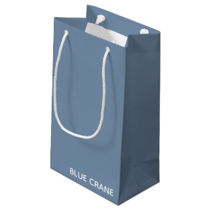 Sacola Para Presentes Pequena Nome azul da grua azul