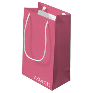 Sacola Para Presentes Pequena Nome da cor rosa Axolotl