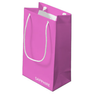 Sacola Para Presentes Pequena Nome da cor rosa de apphire