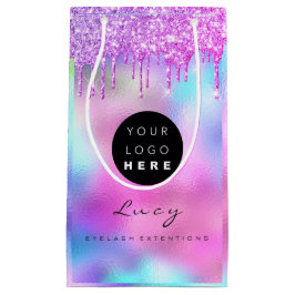 Sacola Para Presentes Pequena Nome da empresa de logotipo personalizado Hológraf