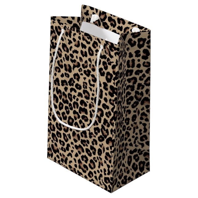 Sacola Para Presentes Pequena Nomes personalizados Luxury Cheetah Love (Verso inclinado)
