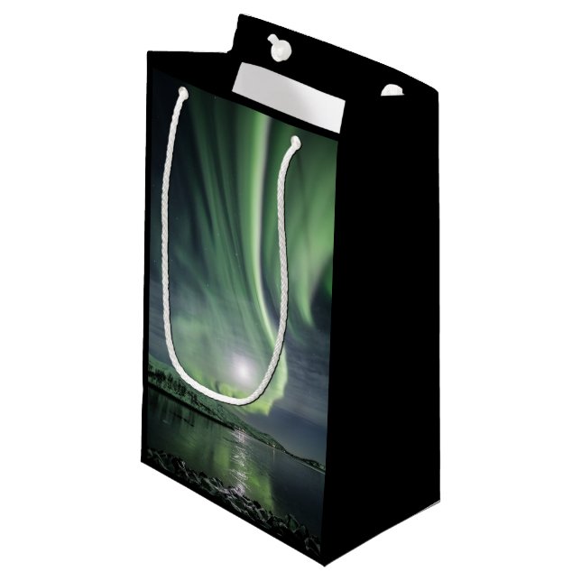 Sacola Para Presentes Pequena Norte Lights Noruega (Frente inclinada)