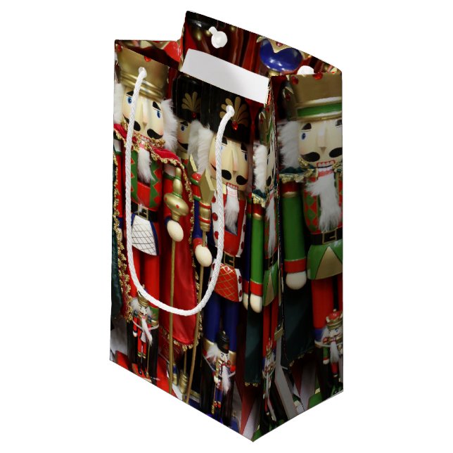 Sacola Para Presentes Pequena Noz-cracker Soldiers Natal (Frente inclinada)