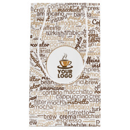 Sacola Para Presentes Pequena Nuvem de Palavras Café Tags com Presente de Logoti
