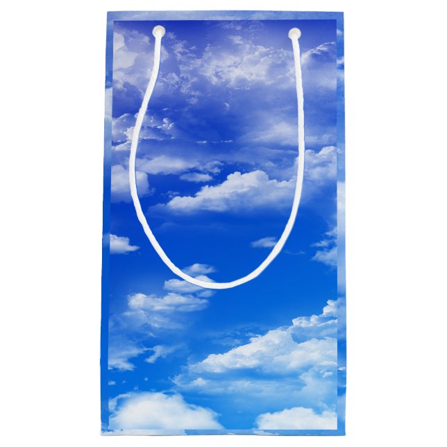 Sacola Para Presentes Pequena Nuvens (Frente)