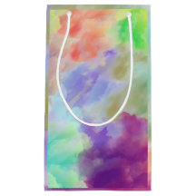 Nuvens abstratas modernas em aquarela Pastel Color