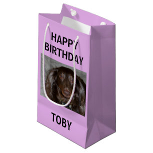 Sacola Para Presentes Pequena O aniversário do meu cachorro