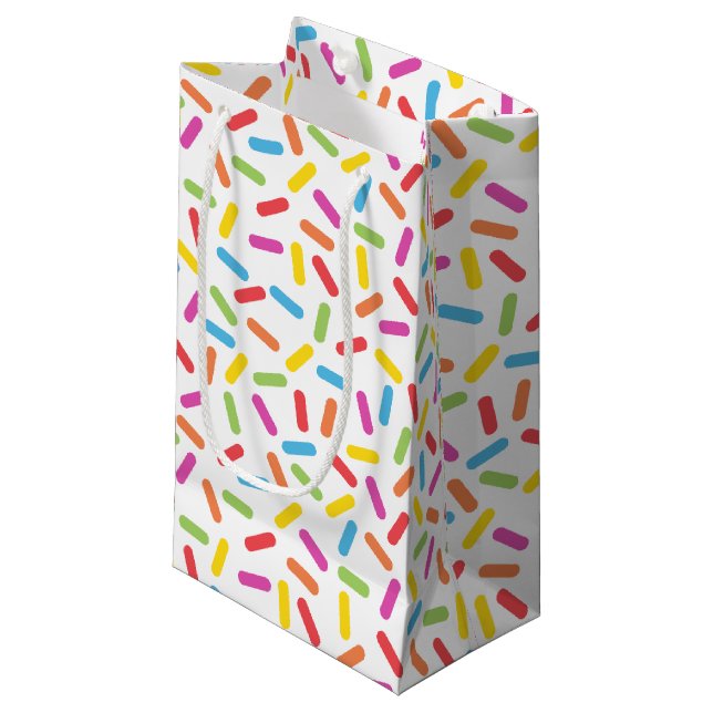 Sacola Para Presentes Pequena O arco-íris polvilha (Frente inclinada)