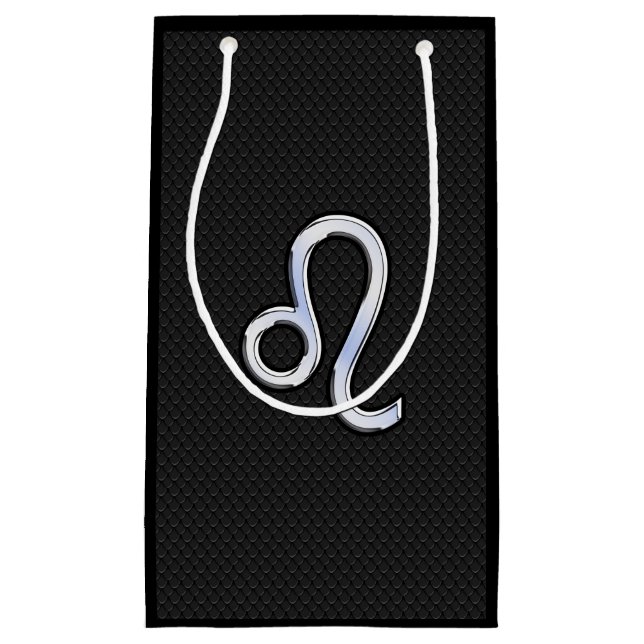 Sacola Para Presentes Pequena O cromo gosta do sinal do zodíaco de Leo na (Frente)