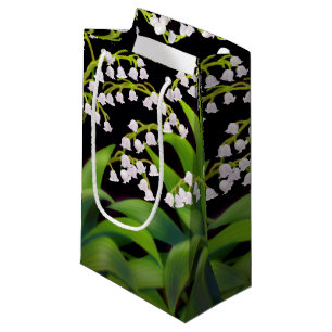 Sacola Para Presentes Pequena O lírio do jardim do vale floresce o saco do