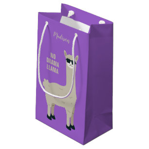 Sacola Para Presentes Pequena O nome do lama legal, o texto & o presente feitos