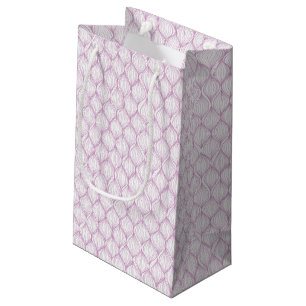 Sacola Para Presentes Pequena O ogee roxo listra o fundo do teste padrão