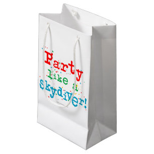 Sacola Para Presentes Pequena O partido gosta de um SKYDIVER!